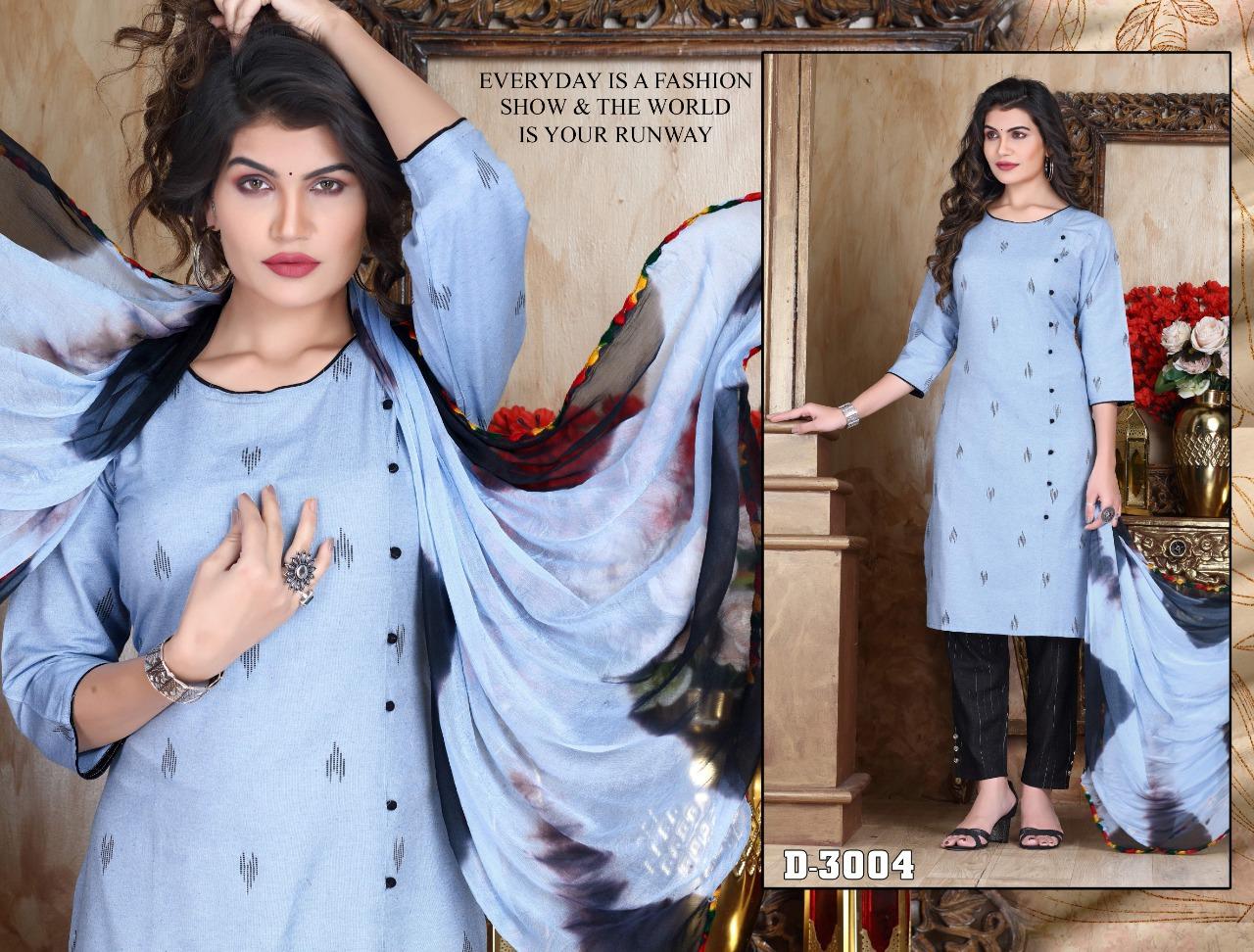 Riyaa Diamond 1 Cotton Printed Casual Wear Ready Made Suit Collection